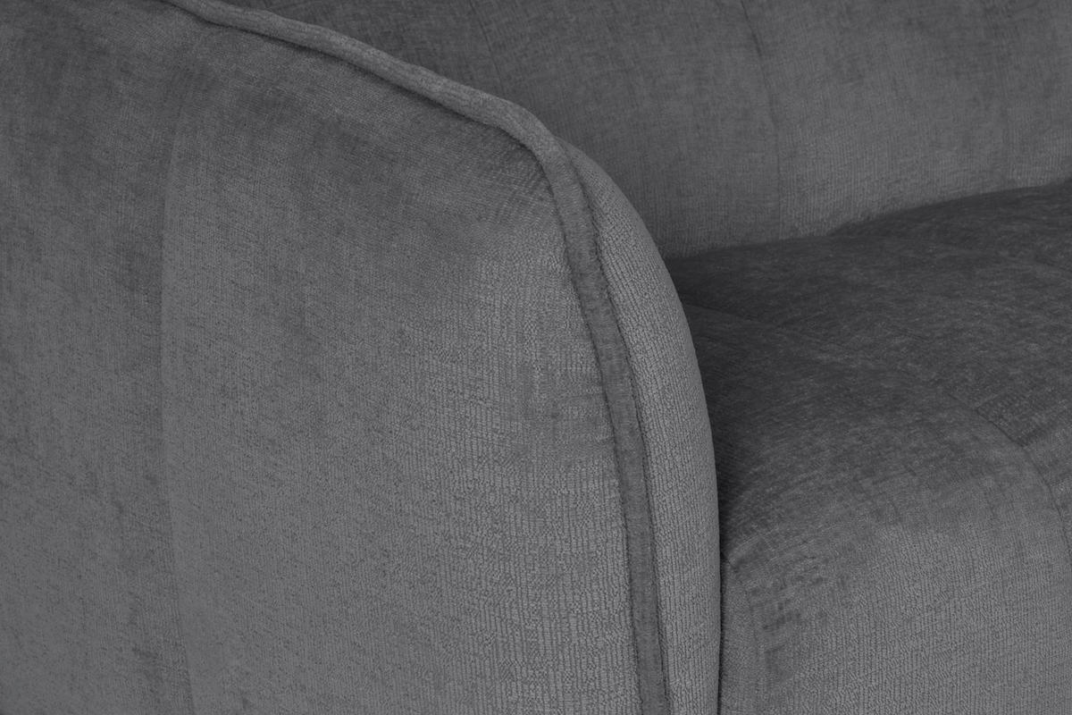 3-SITZER-SOFA LIVOLI in Chenille Hellgrau  - Hellgrau/Schwarz, Design, Kunststoff/Textil (217/70/94cm) - MID.YOU