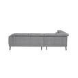 ECKSOFA in Webstoff Silberfarben  205/280 cm  - Silberfarben/Schwarz, Design, Textil/Metall (205/280cm) - Xora