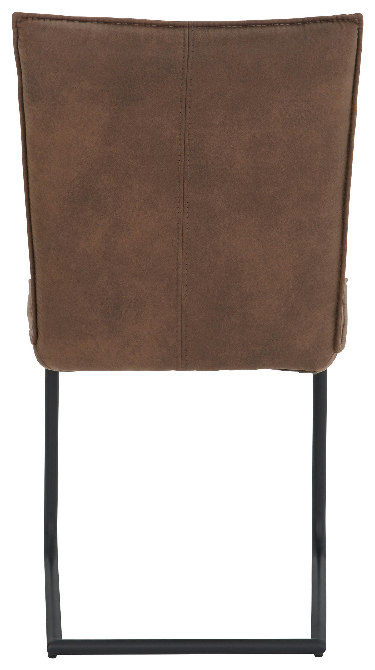 SCHWINGSTUHL  in Mikrofaser  - Schlammfarben/Schwarz, Design, Textil/Metall (47/87/62cm) - Valnatura
