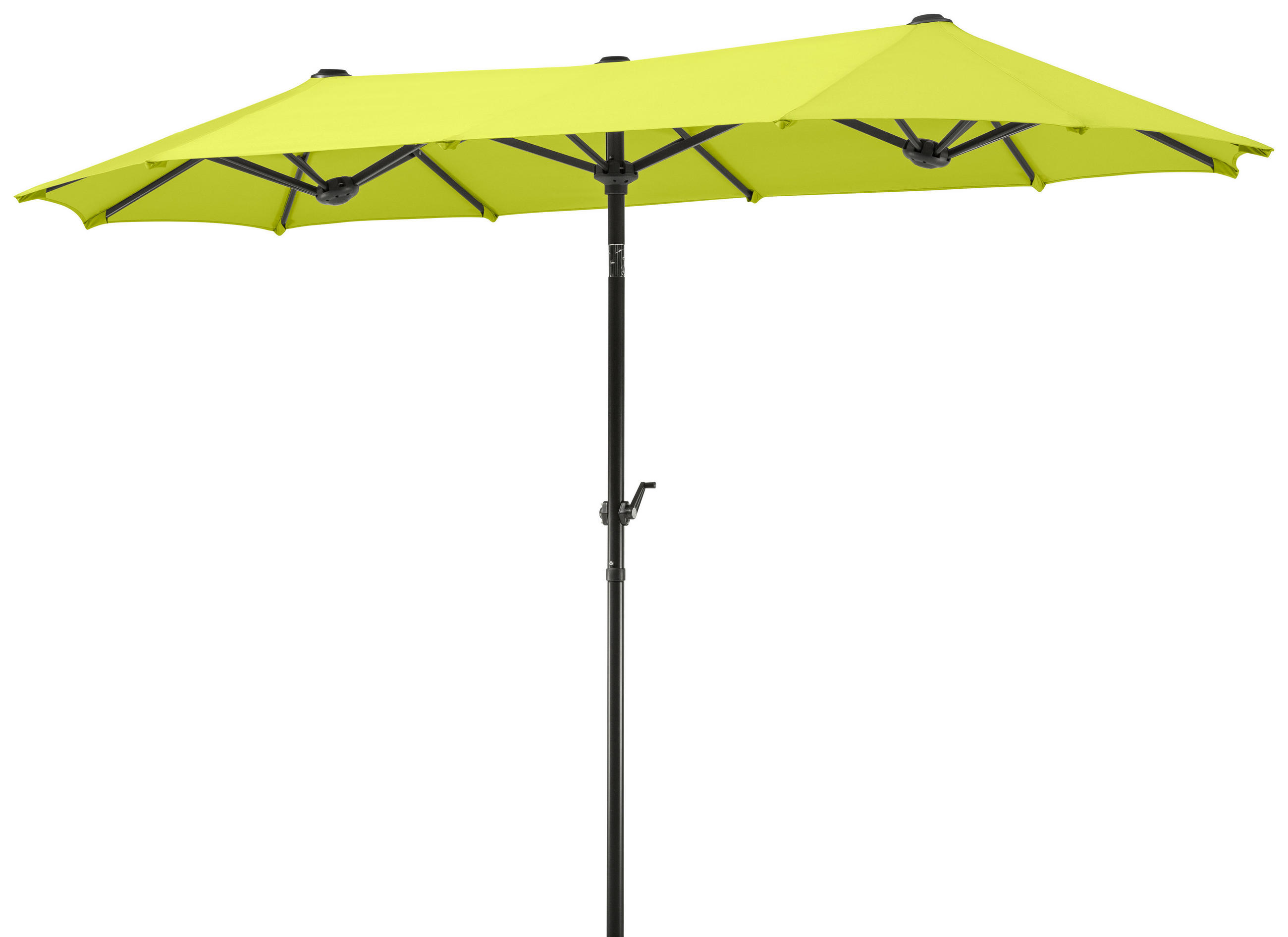 DOPPELSONNENSCHIRM 300 cm Grün  - Anthrazit/Grün, Basics, Textil/Metall (300/220/150cm) - Schneider