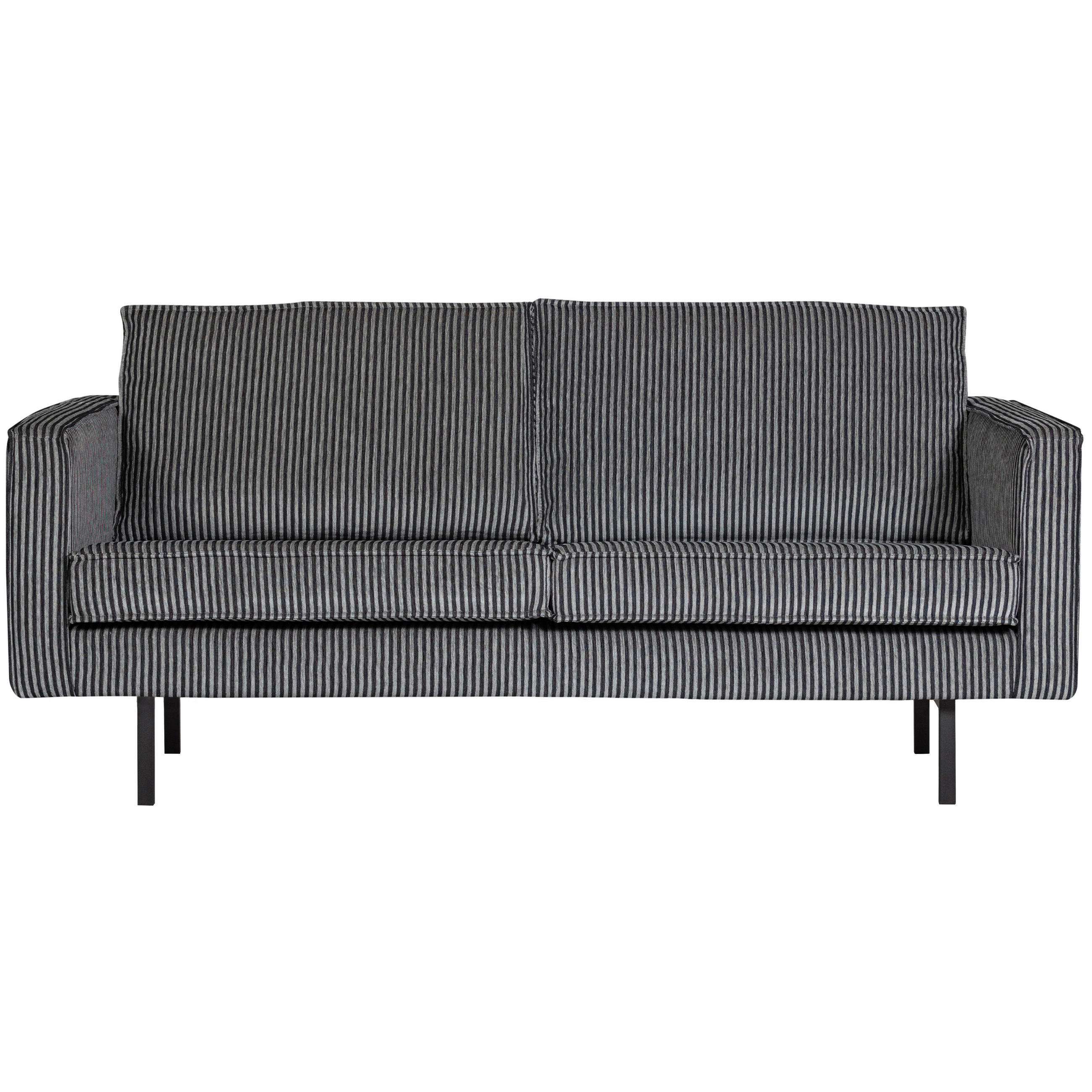 2,5-SITZER in Webstoff Grau, Schwarz  - Schwarz/Grau, Design, Textil/Metall (190/85/86cm) - Livetastic