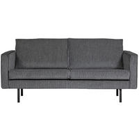 2,5-SITZER in Webstoff Grau, Schwarz  - Schwarz/Grau, Design, Textil/Metall (190/85/86cm) - Livetastic