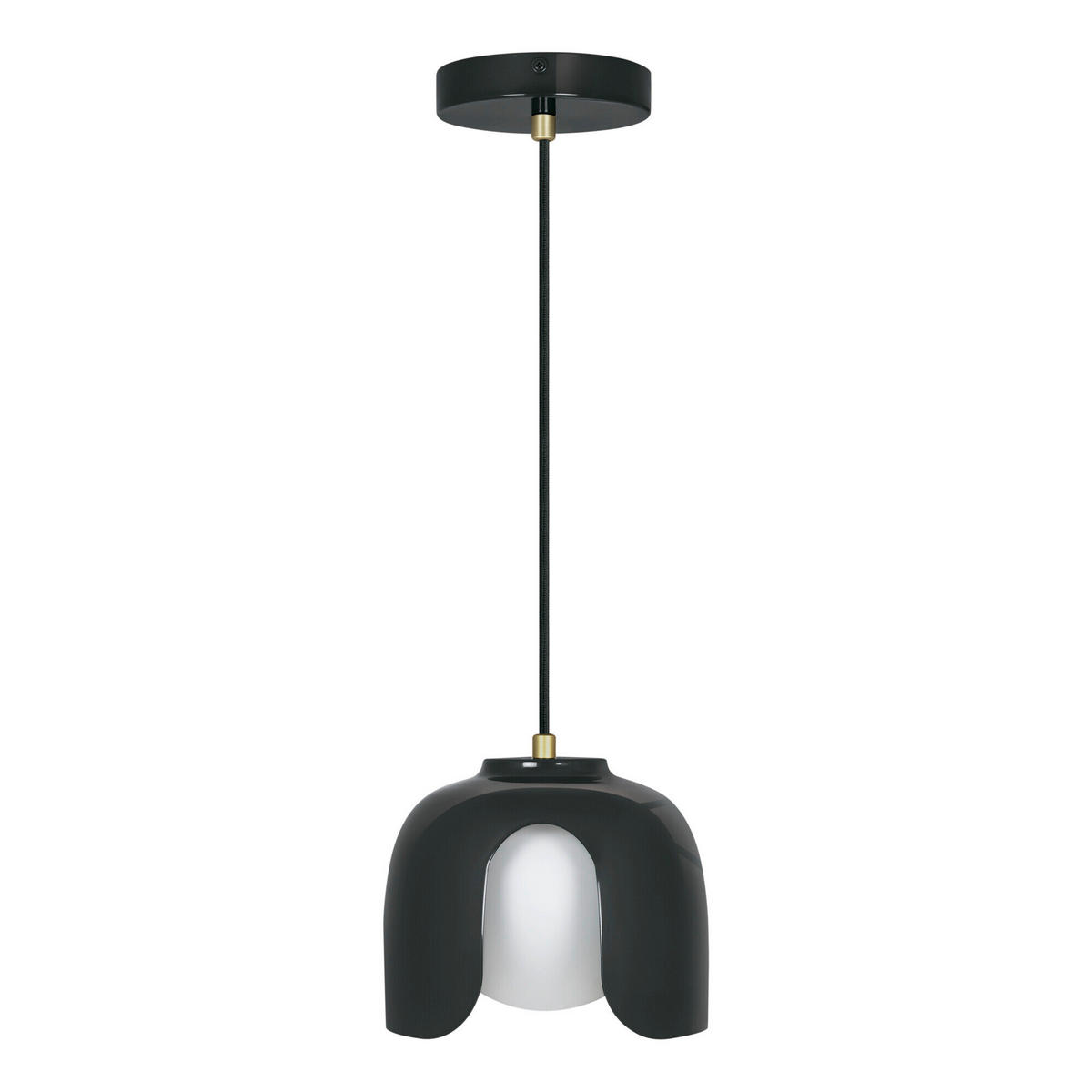 PENDELLEUCHTE 20/121,5 cm  - Schwarz, Basics, Glas/Metall (20/121,5cm) - Osram