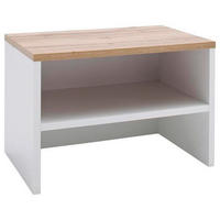 LAVICA DO PREDSIENE, biela, farba duba, 63/42/40 cm - biela/farba duba, Design, kompozitné drevo (63/42/40cm) - Carryhome