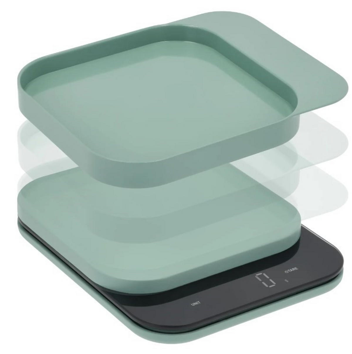 DIGITAL KÖKSVÅG  - svart/pastellgrön, Design, plast (16/3,5/20cm) - Rosti