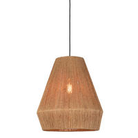 HÄNGELEUCHTE 40/47 cm  - Hellbraun/Schwarz, Natur, Naturmaterialien/Kunststoff (40/47cm) - Good & Mojo
