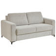 SCHLAFSOFA  in Webstoff Ecru  - Ecru/Schwarz, KONVENTIONELL, Textil/Metall (196/87/103cm) - Dieter Knoll