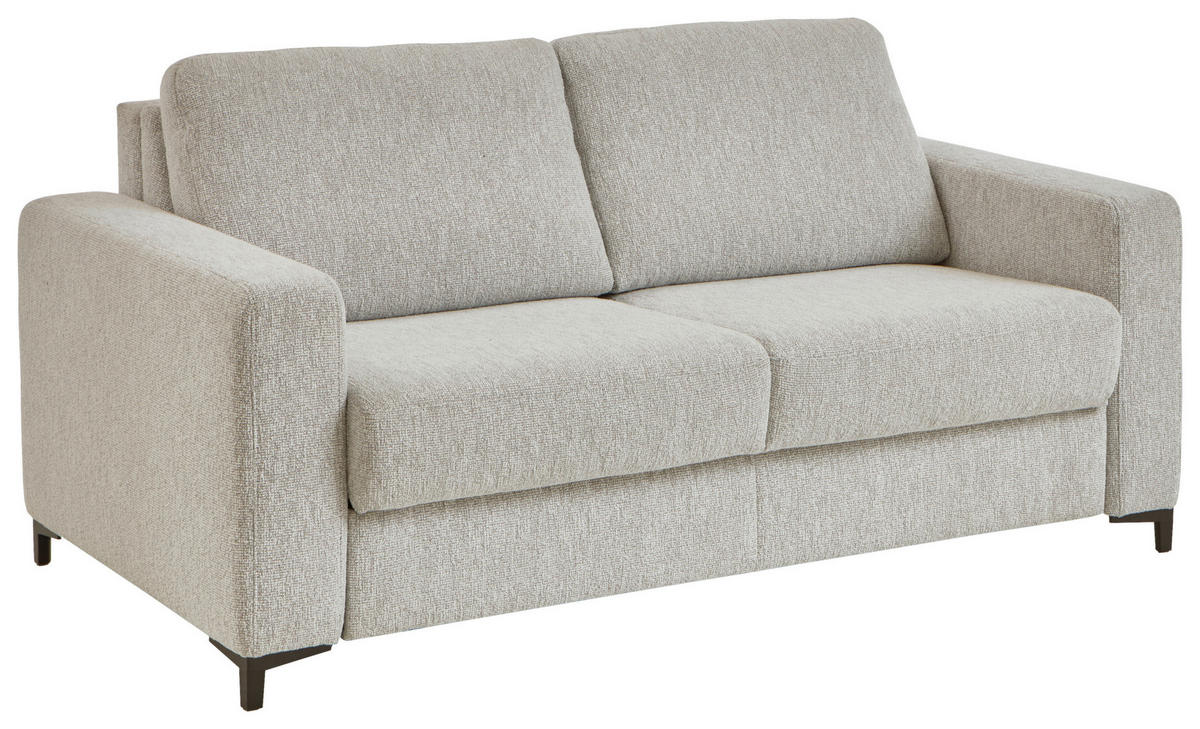 SCHLAFSOFA in Textil Ecru  - Ecru/Schwarz, Konventionell, Textil/Metall (196/87/103cm) - Dieter Knoll