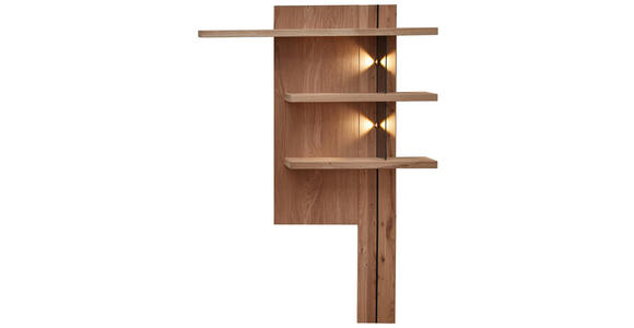 WANDPANEEL Schwarz, Wildeiche  122/174/24 cm  - Wildeiche/Schwarz, Natur, Holz/Holzwerkstoff (122/174/24cm) - Linea Natura