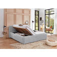 POLSTERBETT 160/200 cm,  in Hellgrau, Bettkasten, Lattenroste,  - Birkefarben/Buchefarben, Design, Holz/Textil (160/200cm) - Xora