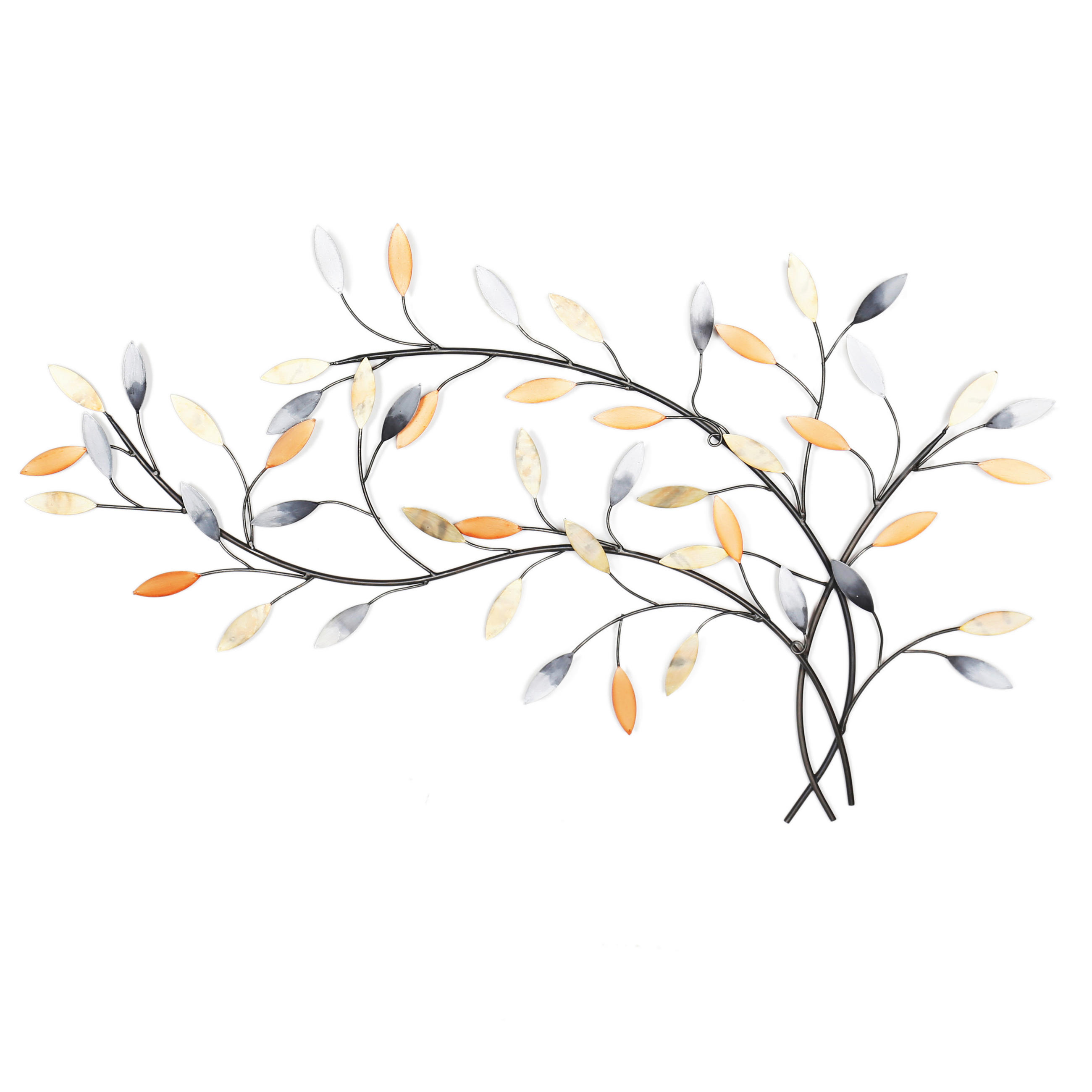 STENSKA DEKORACIJA    - zlate barve/siva, Trend, kovina (90/2,5/51cm) - Ambia Home