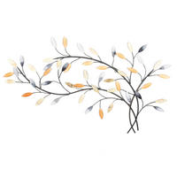 ZIDNA DEKORACIJA     90/2,5/51 cm      - narančasta/siva, Trend, metal (90/2,5/51cm) - Ambia Home