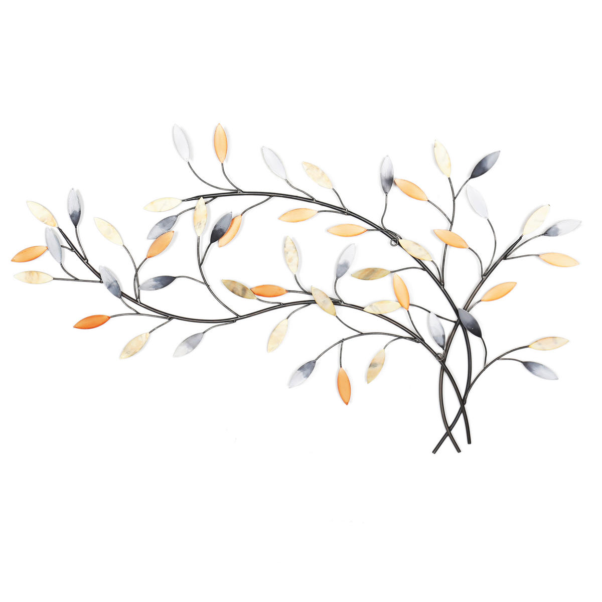 ZIDNA DEKORACIJA     90/2,5/51 cm      - narančasta/siva, Trend, metal (90/2,5/51cm) - Ambia Home