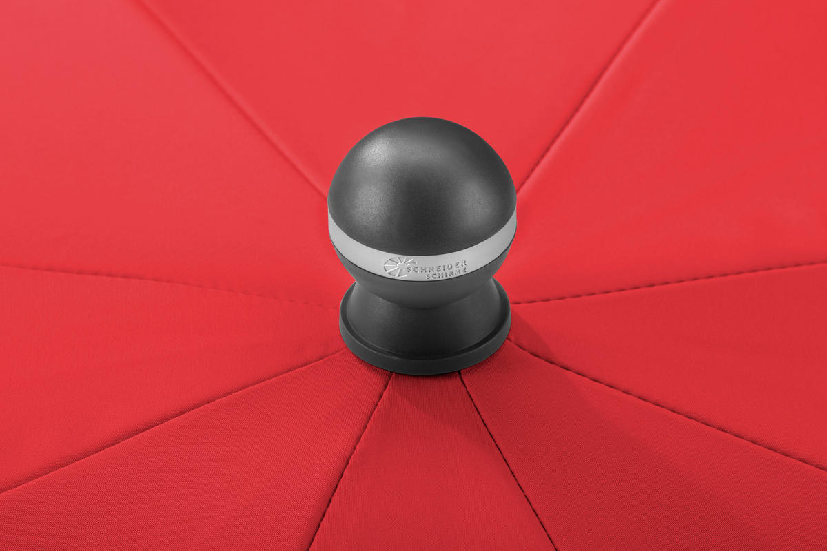 SONNENSCHIRM   - Silberfarben/Rot, Basics, Textil/Metall (150/220/150cm) - Schneider