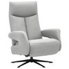 RELAXSESSEL in Textil Hellgrau  - Hellgrau/Schwarz, Design, Textil/Metall (74/105/82cm) - Welnova