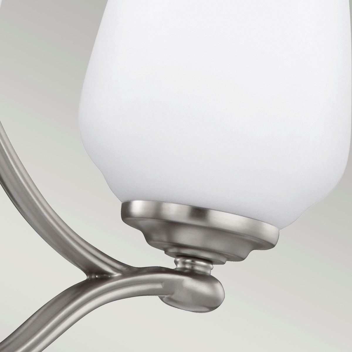 KRONLEUCHTER 48.3/55.3 cm    - Nickelfarben, Basics, Glas/Metall (48.3/55.3cm) - Elstead Lighting