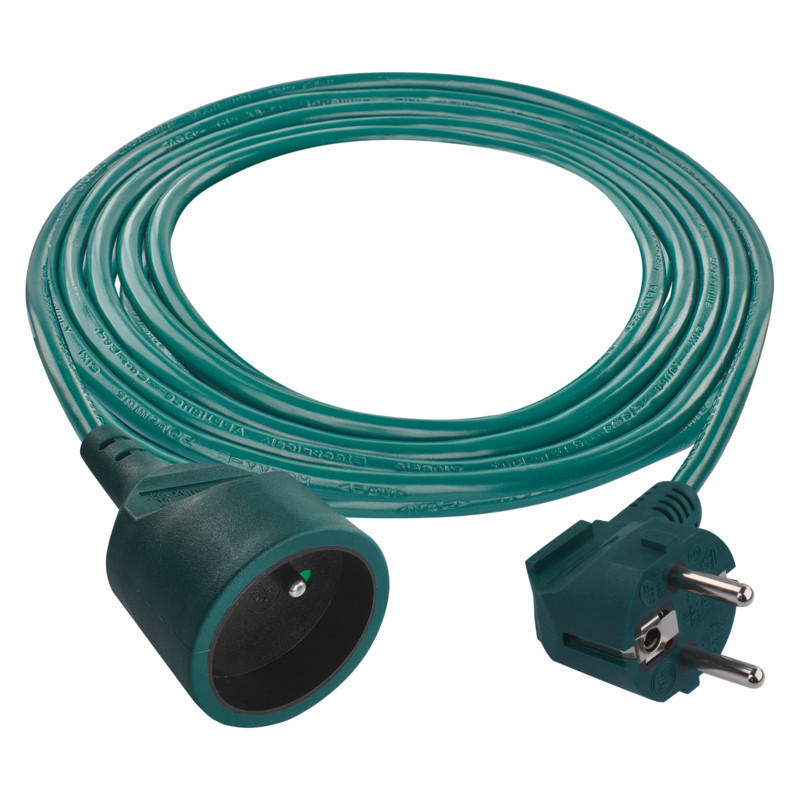 PRODLUŽOVACÍ KABEL  200 cm - tmavě zelená, Basics, plast (200cm)