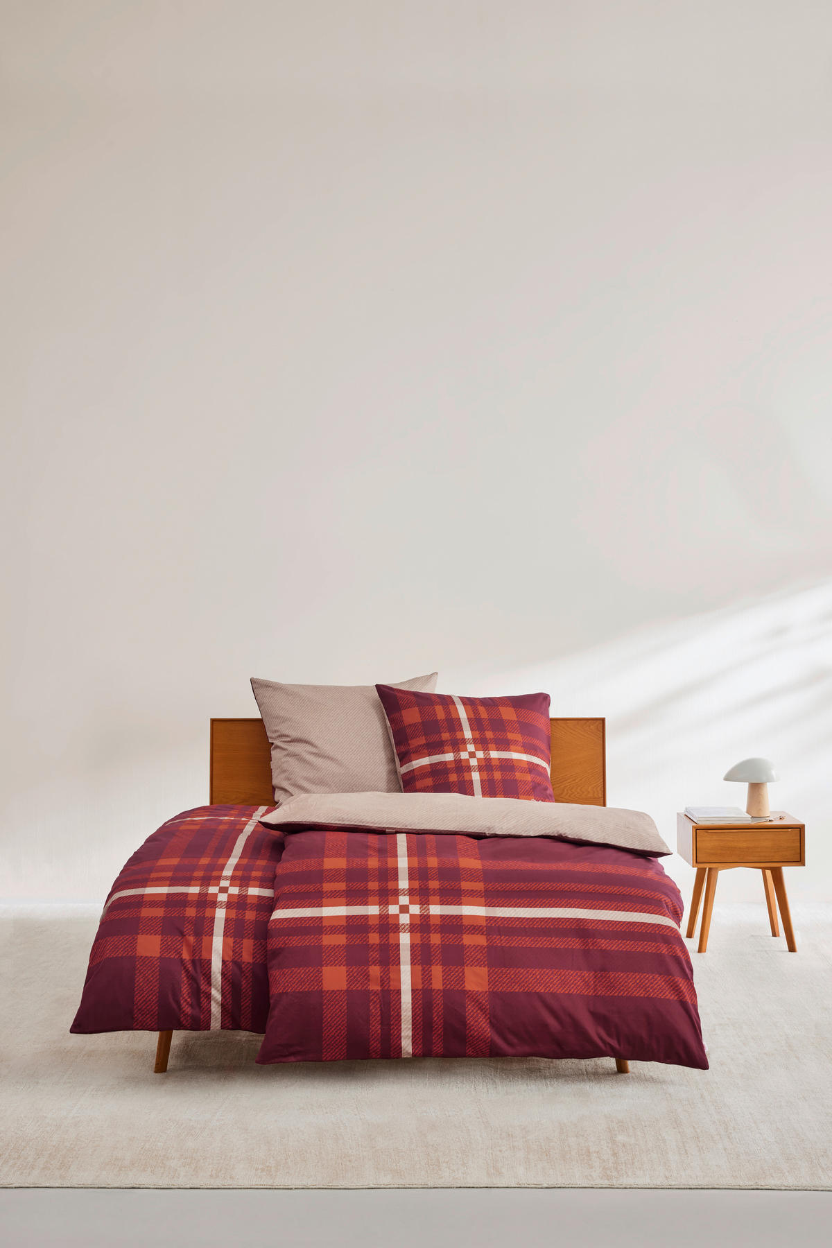 WENDEBETTWÄSCHE Flanell 140/200 cm  - Bordeaux, Basics, Textil (140/200cm) - S. Oliver