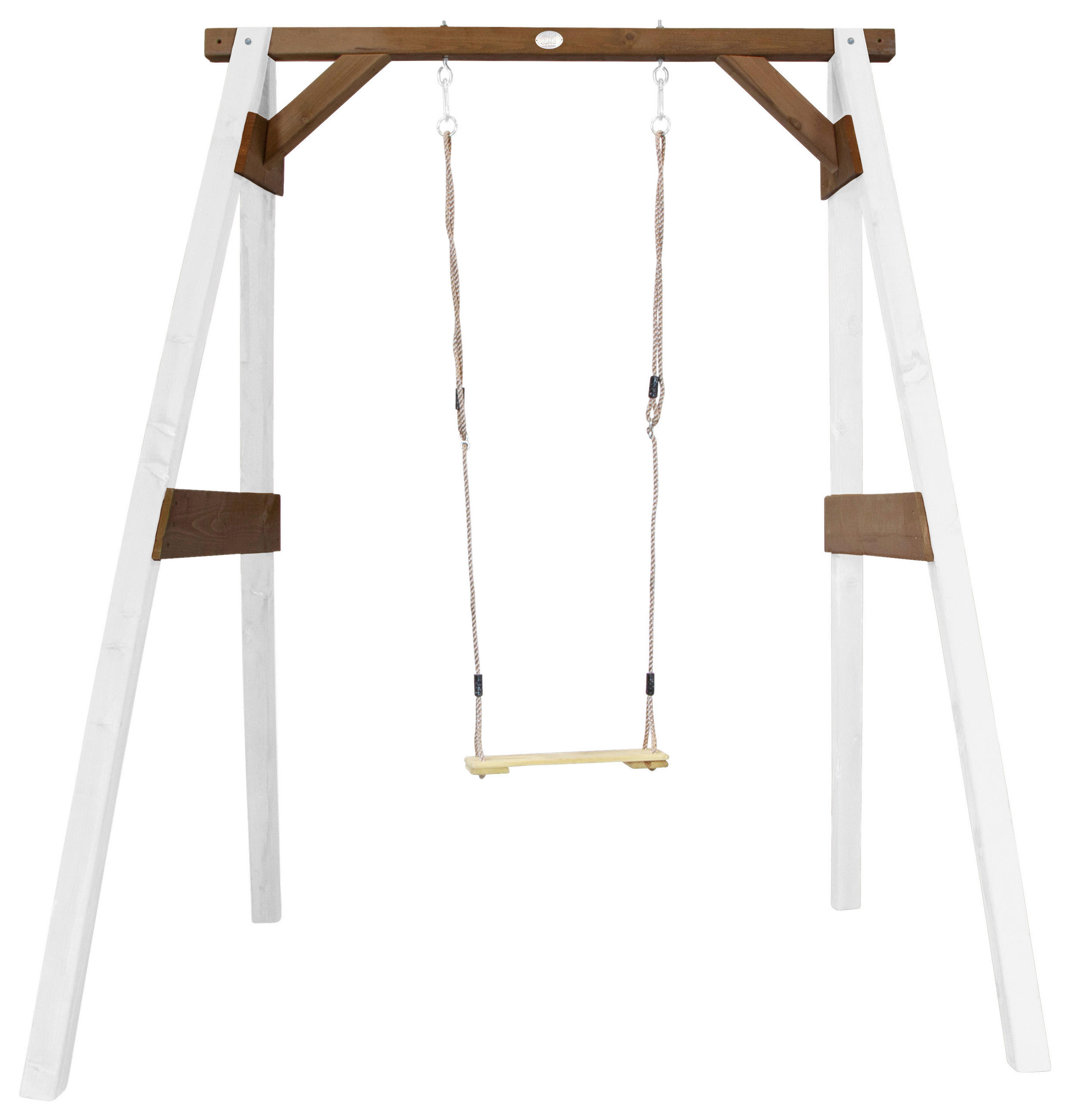 SCHAUKEL Braun, Weiß  - Braun/Weiß, KONVENTIONELL, Holz (181/207/160cm) - Ambia Garden