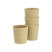 KAFFEEBECHERSET Futuro 4-teilig  - Hellbraun, Basics, Keramik (22,5/22,5/13,5cm) - Creatable