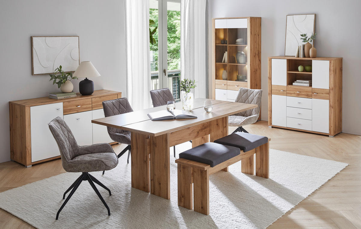 ESSTISCH rechteckig Eichefarben  - Eichefarben, KONVENTIONELL, Holzwerkstoff (180/90/76cm) - Ti'me