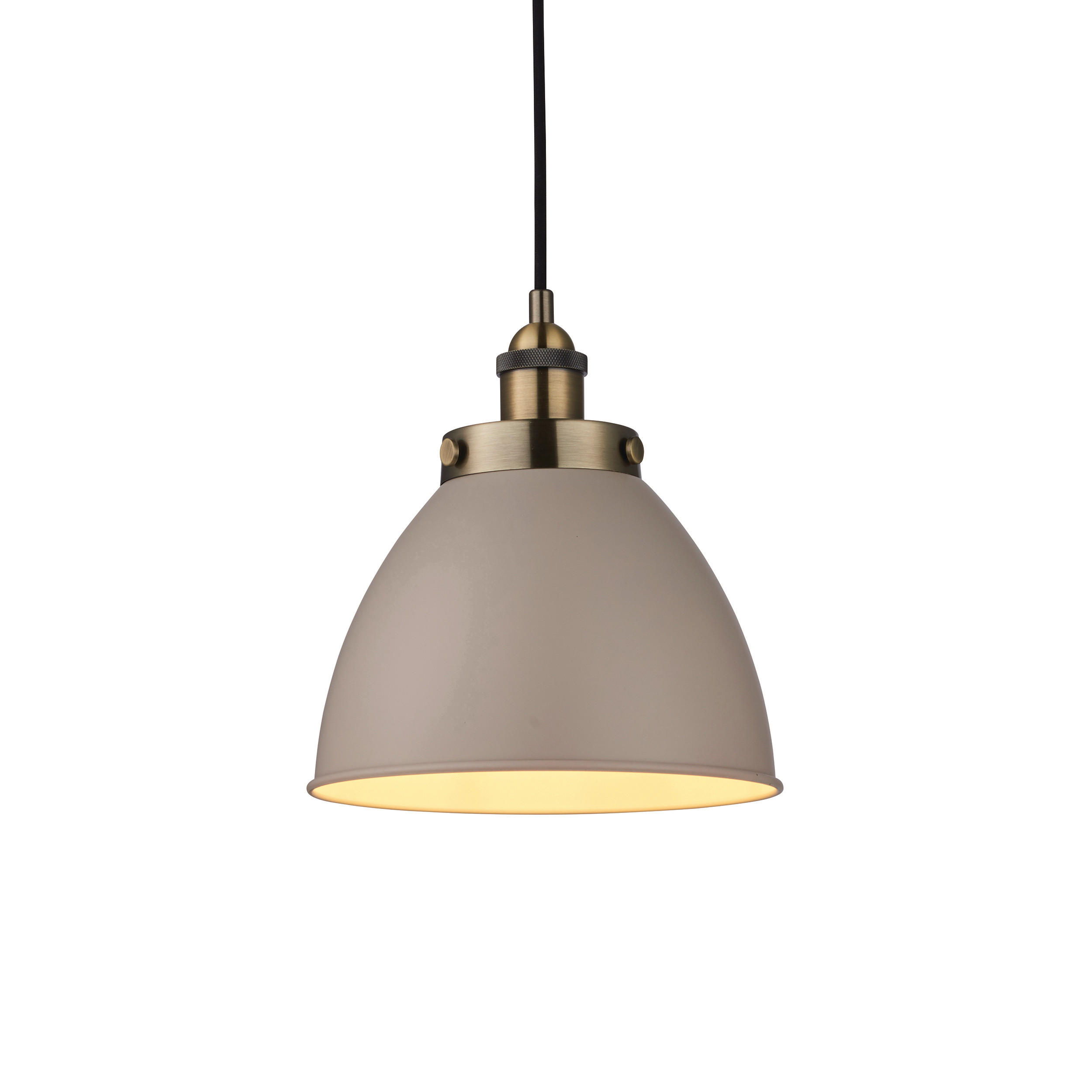 HÄNGELEUCHTE 23.5/130 cm  - Taupe/Messingfarben, KONVENTIONELL, Metall (23.5/130cm) - ENDON