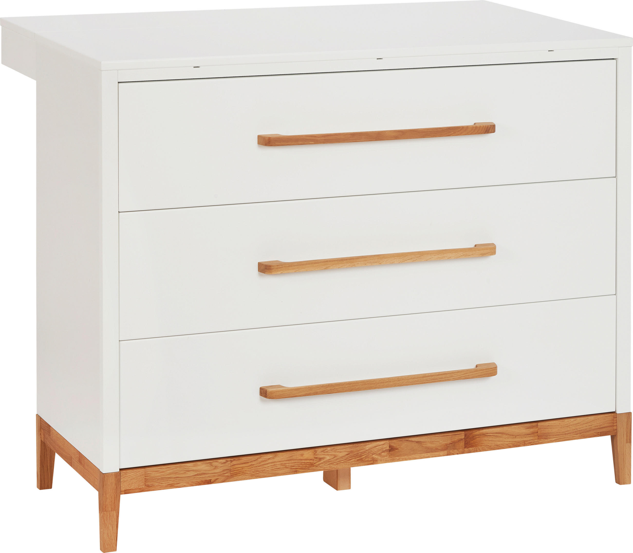 WICKELKOMMODE 110/92/47 cm - Eichefarben/Weiß, Design, Holz/Holzwerkstoff (110/92/47cm) - Jimmylee