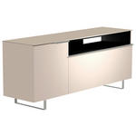 LOWBOARD  in 160/66/45 cm  - Sandfarben/Alufarben, Design, Glas/Holzwerkstoff (160/66/45cm) - Moderano