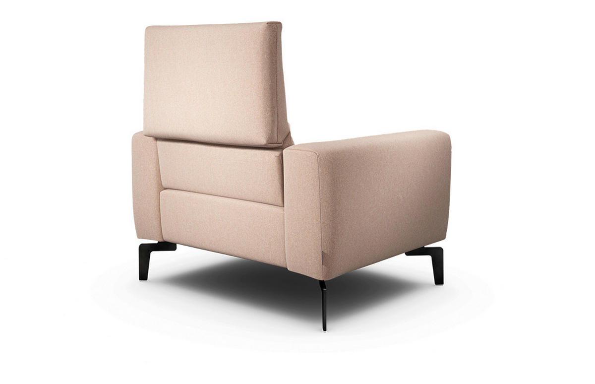 SESSEL Chenille Rosa    - Schwarz/Rosa, Design, Textil/Metall (110/85/86-94cm) - SENSOO