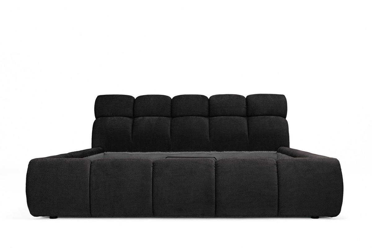 POLSTERBETT inkl. Bettkasten 180/200 cm  in Schwarz  - Schwarz, Design, Holz/Kunststoff (180/200cm) - Esposa
