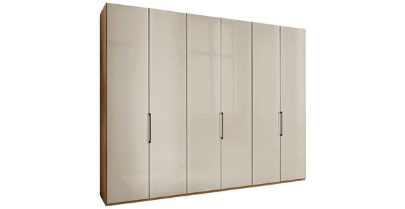 DREHTÜRENSCHRANK  in Champagner, Eiche Bianco  - Schieferfarben/Eiche Bianco, KONVENTIONELL, Glas/Holzwerkstoff (300/216/58cm) - Dieter Knoll