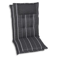 SESSELAUFLAGENSET in Anthrazit, Grau Streifen  - Anthrazit/Grau, Basics, Textil (50/7/120cm)