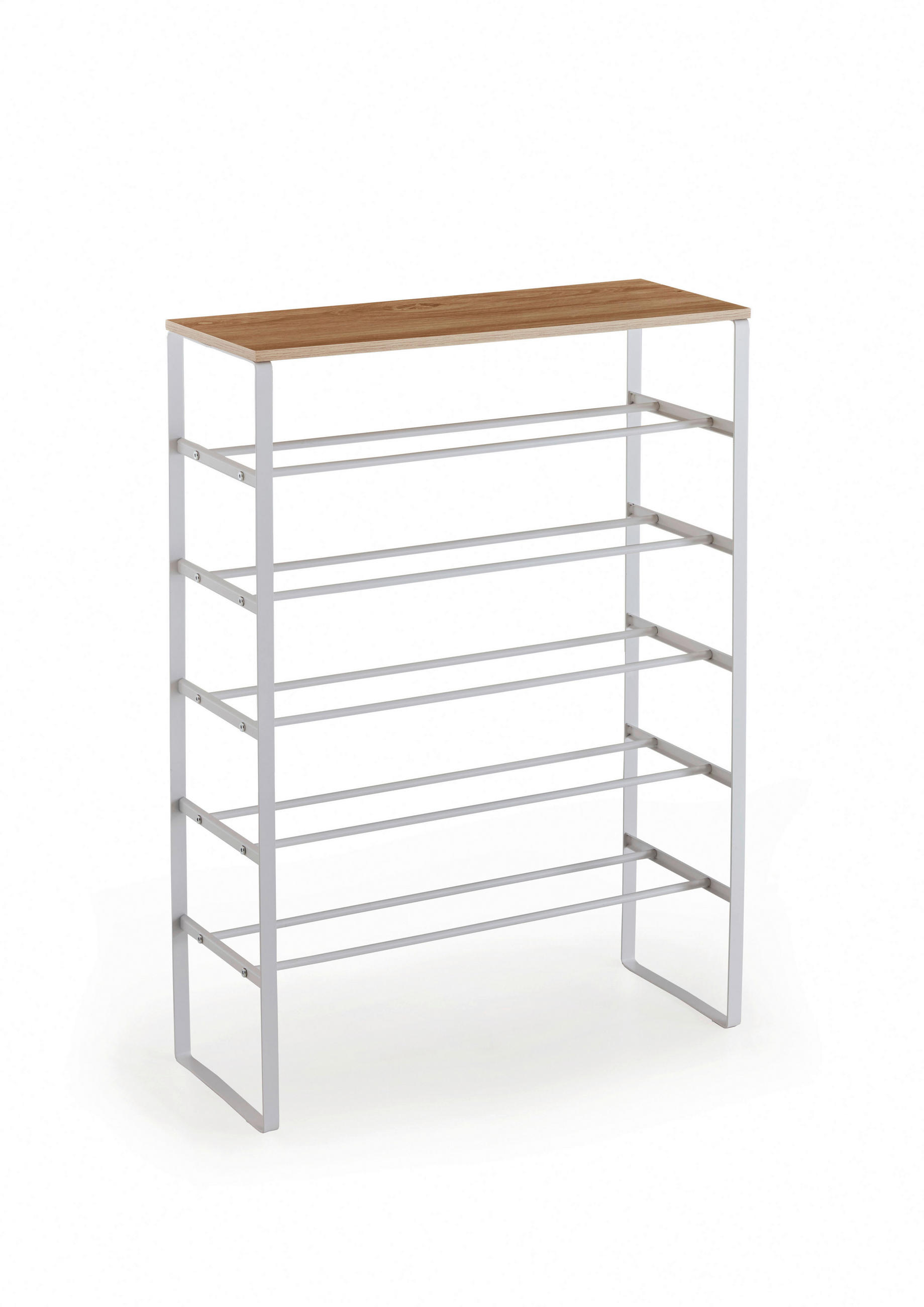 SCHUHREGAL Weiß  - Eiche Artisan/Weiß, Design, Holzwerkstoff/Metall (66/90/25cm) - MID.YOU