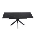 ESSTISCH Schwarz rechteckig  ausziehbar  - Schwarz, Design, Keramik/Metall (120-179/80/76cm) - Belluti