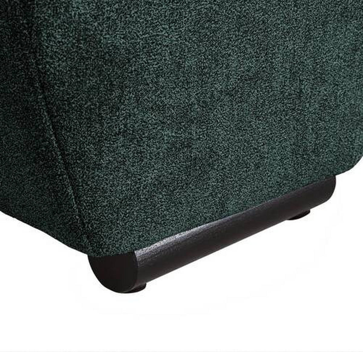 BIGSOFA Flachgewebe Dunkelgrün  - Dunkelgrün/Schwarz, KONVENTIONELL, Holz/Textil (280/67/120cm) - Carryhome