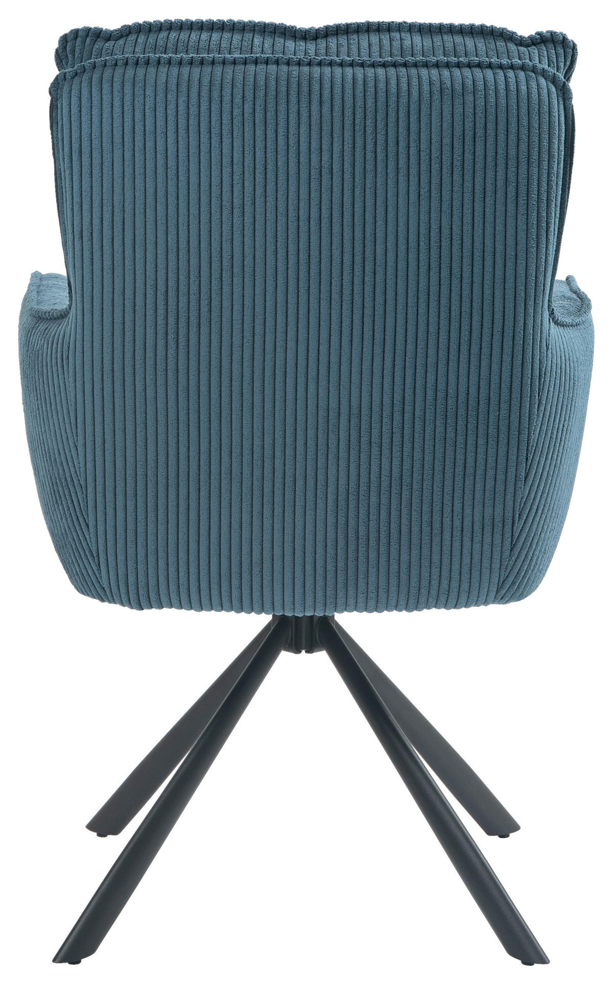 ARMLEHNSTUHL  in Eisen Cord  - Blau/Schwarz, Design, Textil/Metall (62/95/67cm) - Novel