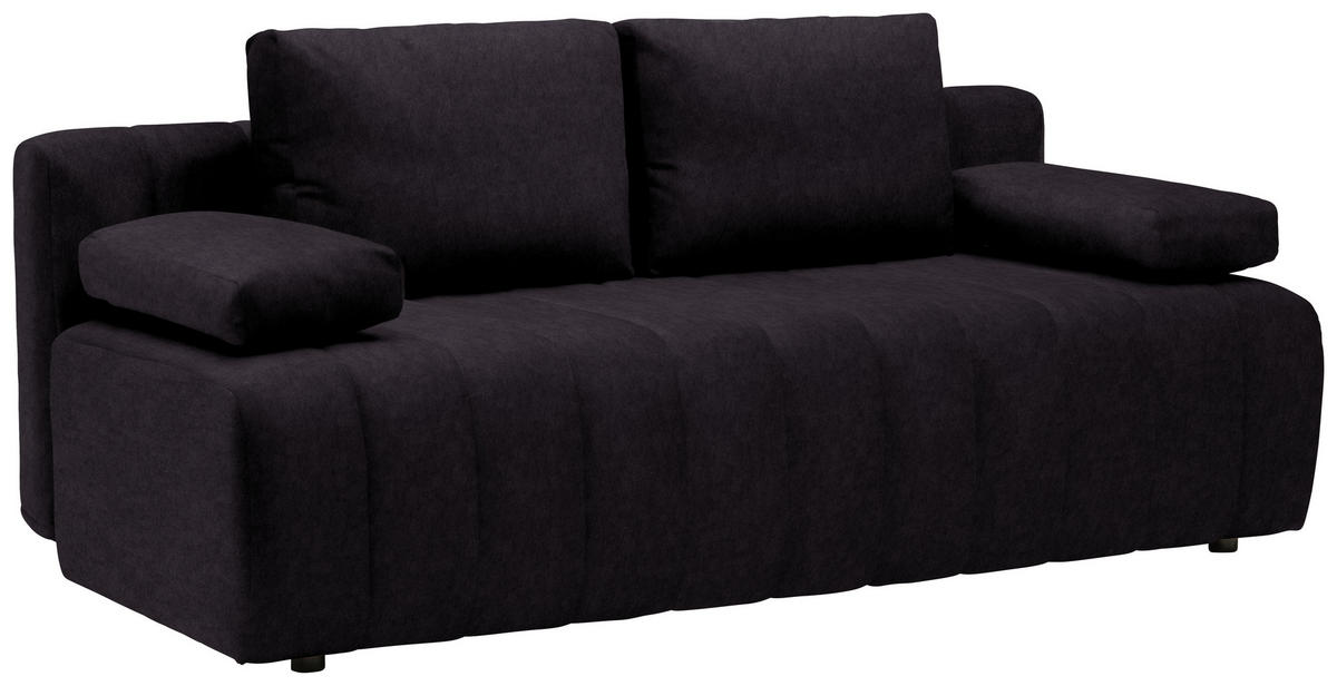 SCHLAFSOFA in Flachgewebe Dunkelbraun  - Dunkelbraun/Schwarz, Modern, Kunststoff/Textil (194/78-87/92cm) - Xora