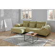 ECKSOFA Hellgrün Cord  - Schwarz/Hellgrün, KONVENTIONELL, Textil/Metall (176/311cm) - Carryhome