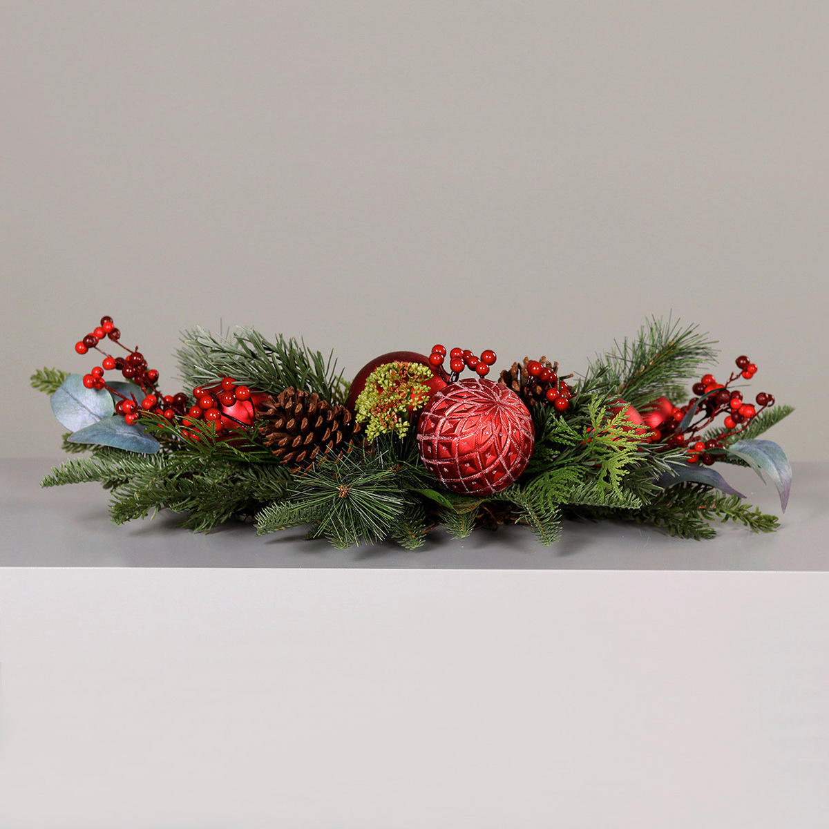 KUNSTPFLANZE 58 cm  - Rot/Grün, Basics, Kunststoff (58cm) - X-Mas