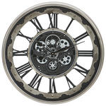 WANDUHR Grau, Schwarz 66/9/66 cm  - Schwarz/Grau, Trend, Glas/Kunststoff (66/9/66cm) - Landscape