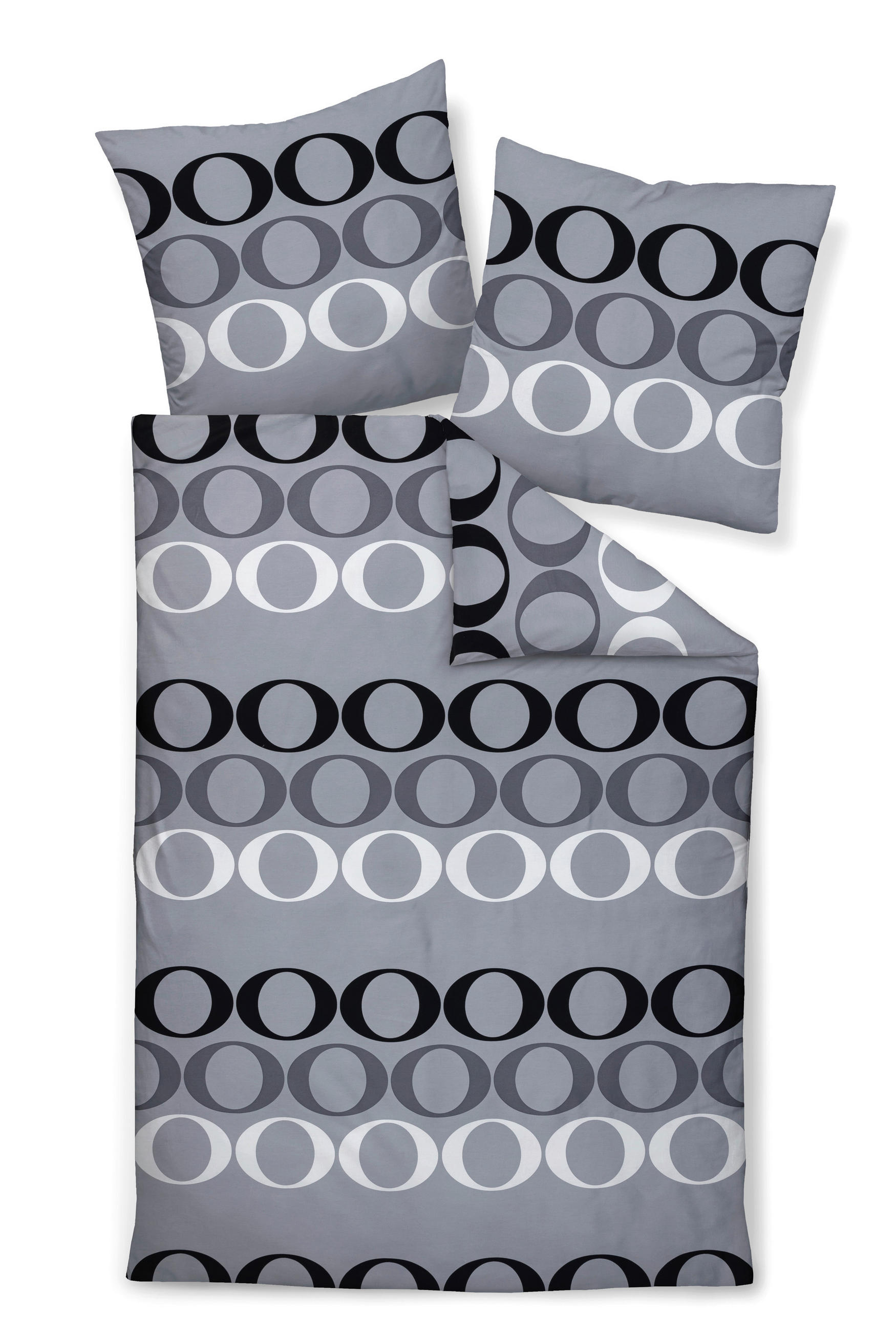 POSTELJNINA 135/200 cm mako saten siva  - siva, Konvencionalno, tekstil (135/200cm) - Janine