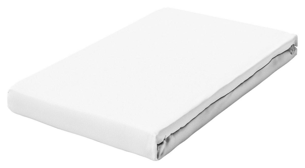 BOXSPRING-SPANNLEINTUCH PURE Jersey  - Weiß, Basics, Textil (90-100/190-220cm) - Schlafgut
