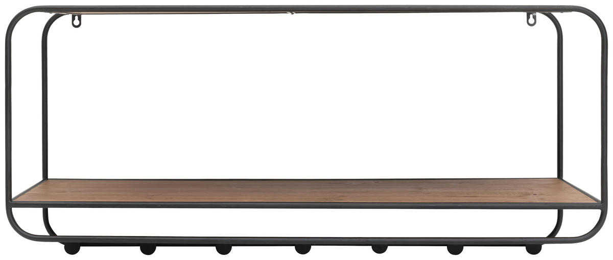 ŠATNÍ LIŠTA, 90/42/32.5 cm - černá/přírodní barvy, Lifestyle, kov/dřevo (90/42/32.5cm) - Livetastic