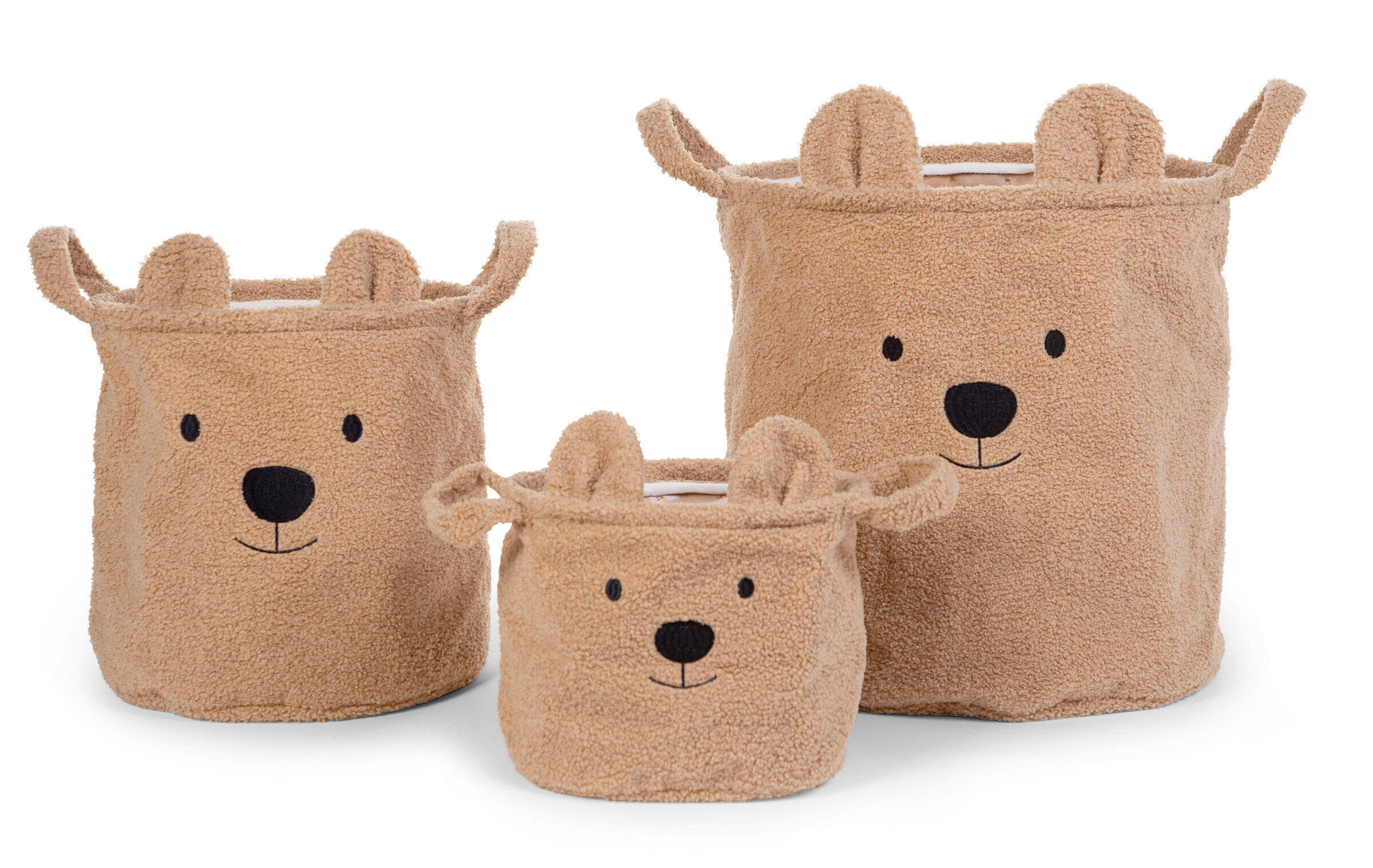 AUFBEWAHRUNGSBOXEN-SET     - Braun, Basics, Textil (40/40/40cm) - Childhome