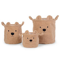 AUFBEWAHRUNGSBOXEN-SET     - Braun, Basics, Textil (40/40/40cm) - Childhome