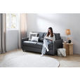 SCHLAFSOFA Kombination Echtleder/Lederlook Lederlook Dunkelgrau - Dunkelgrau/Schwarz, Design, Leder/Textil (184/91/99cm) - Xora