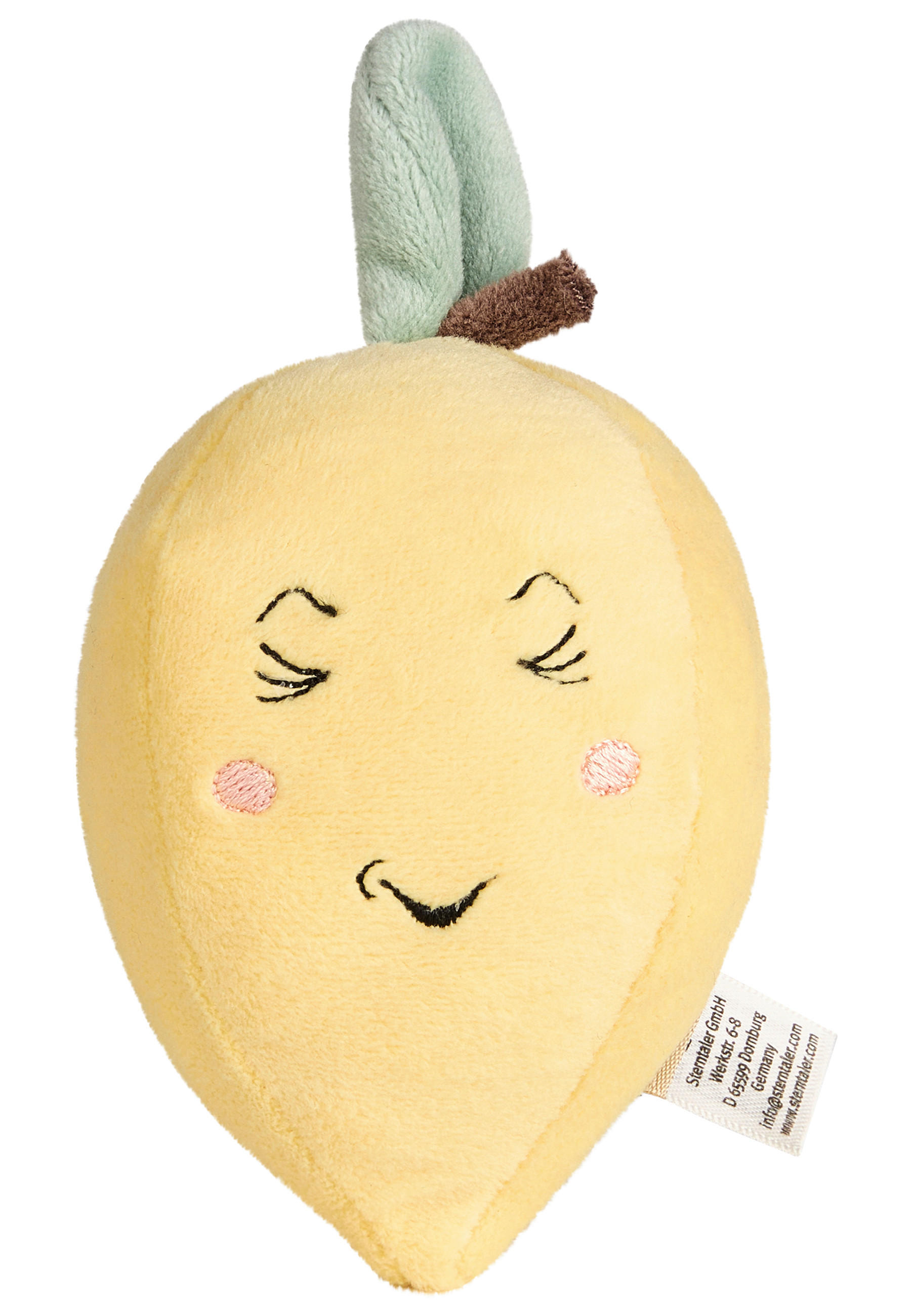 KUSCHELTIER Früchte 11/7/7 cm  - Hellgelb, Basics, Textil (11/7/7cm) - Sterntaler