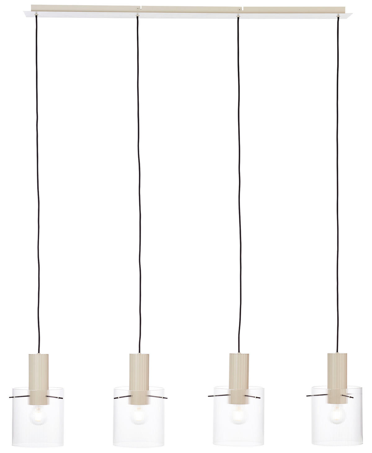 HÄNGELEUCHTE 123/18/150 cm    - Transparent/Beige, Konventionell, Glas/Metall (123/18/150cm) - Dieter Knoll