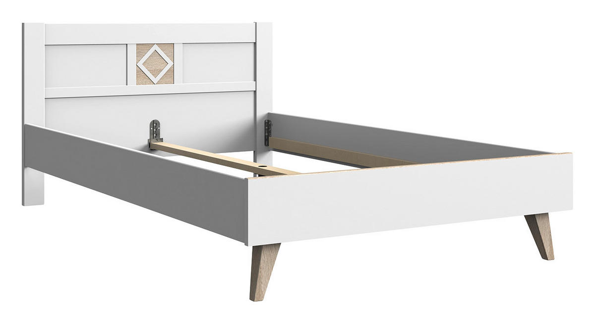 SÄNG 140/200 cm  i vit   - vit, Modern, trämaterial (140/200cm) - Livetastic
