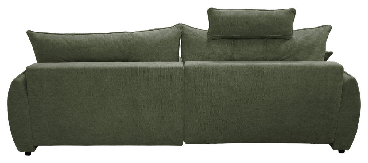 ECKSOFA in Struktur Grün  264/195 cm  - Beige/Schwarz, Design, Kunststoff/Textil (264/195cm) - MID.YOU